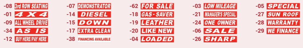 Windshield Slogan Stickers | US Auto Supplies