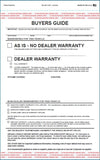 Used Car Buyers Guide Window Stickers | US Auto Supplies