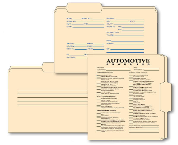 3-Tab File Folders | Car Dealers | US Auto Supplies