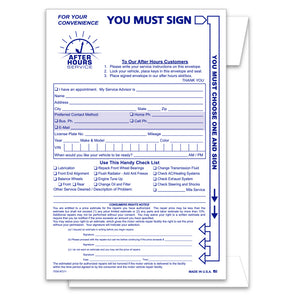After Hours Key Drop Envelopes From US Auto Supplies