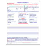 Pre Service Check In Sheet | US Auto Supplies