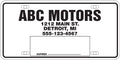 Temporary License Plate Tag - US Auto Supplies