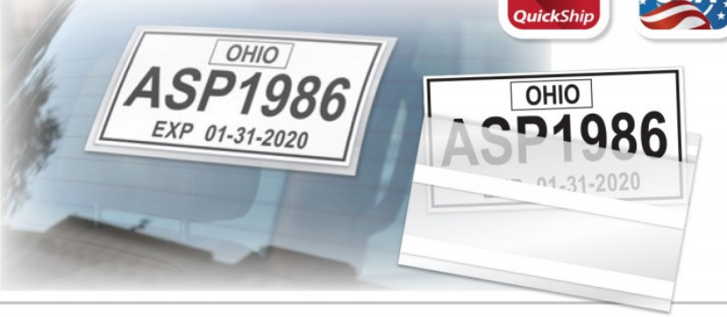 Temporary License Plate Protectors US Auto Supplies US AUTO