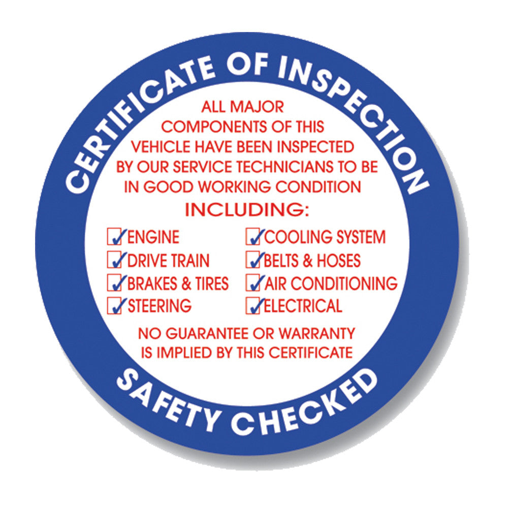 Safety Inspection Stickers | US Auto Supplies