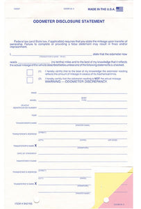 Odometer Disclosure Statement-ODOM-65-3 - US Auto Supplies