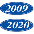 Windshield Model Year Stickers-Blue-White | US Auto Supplies
