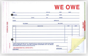 We Owe Forms | US Auto Supplies