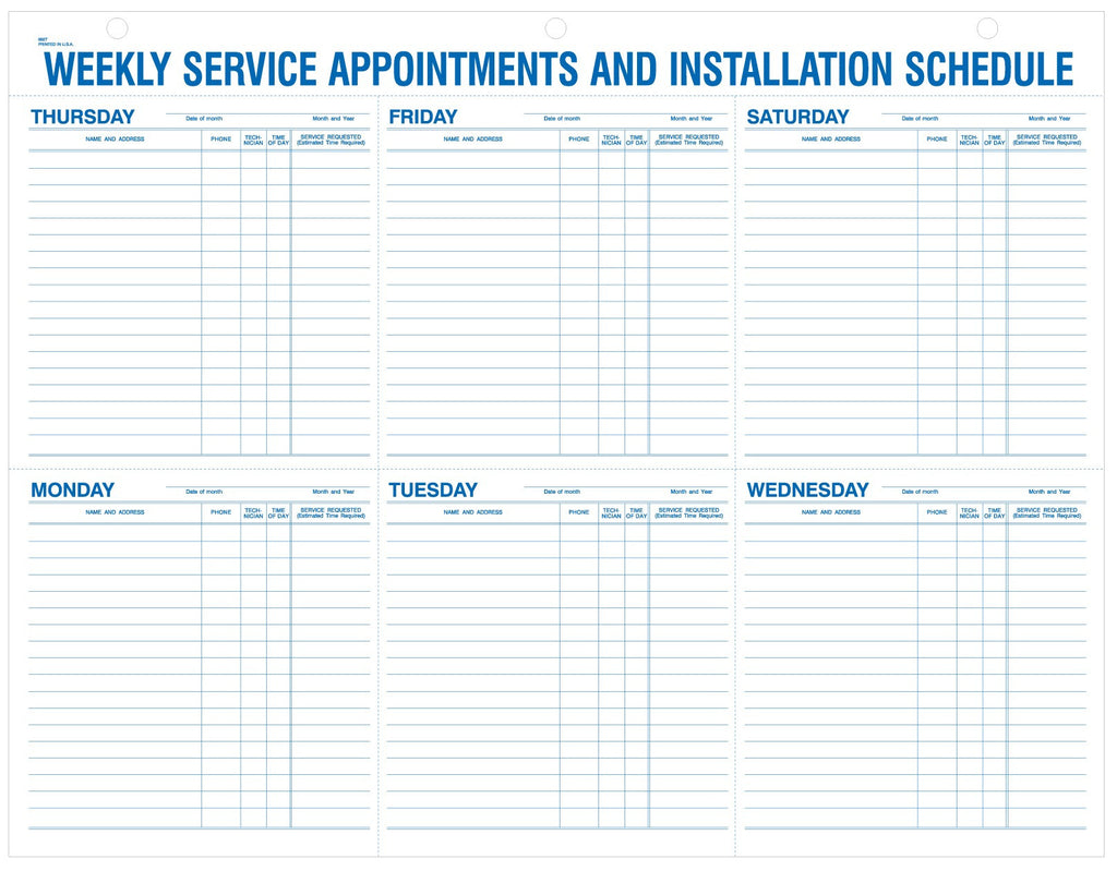 appointment Pads | US Auto Supplies