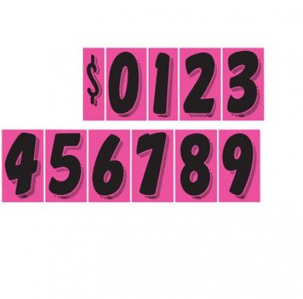 Pink & Black Windshield Digits - US Auto Supplies