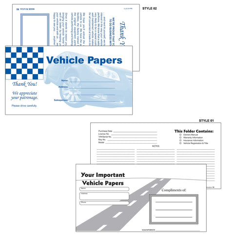 Vehicle Document Wallets