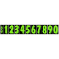 Windshield Price Numbers - Black And Chartreuse - 7.5 Inches Tall
