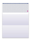 Blue security check stock paper