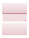 Burgundy security check stock paper