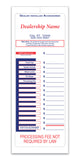 Custom Exterior Dealership Addendum Labels (4-1/4" × 11")