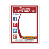 Custom Interior Window Stickers for Dealerships that need to add addendum information to their vehicles for sale