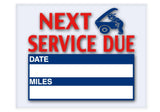 Service Reminder Stickers