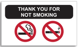 No Smoking Window Decals