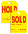 SOLD HOLD Mirror Hang Tags for Auto Dealerships