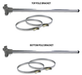 Pole Banner Bracket Hardware Kit - Single Sided (3 Foot)