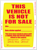 Detailed Not For Sale Stickers