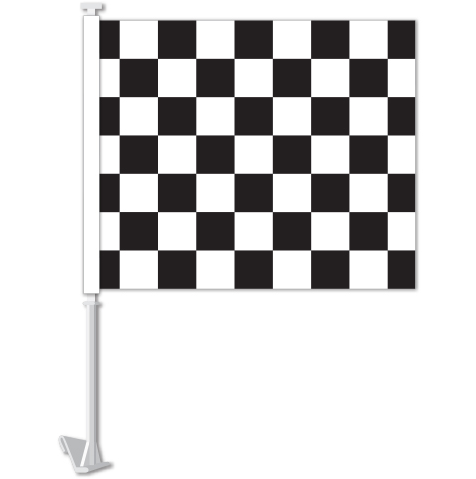 Car Window Flags - Solids / Checkered