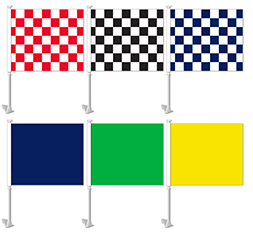 Car Window Flags - Solids / Checkered