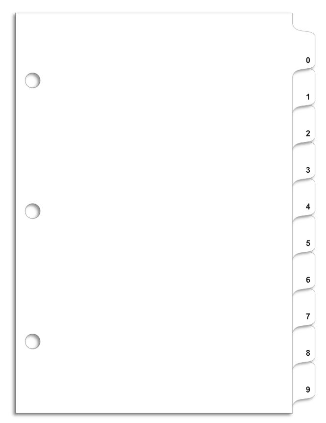Automotive Filing Divider Sets for Dealership Deal Jackets & Records