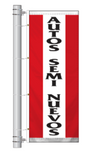 Spanish Car Dealership Slogan Bracket Pole Flags