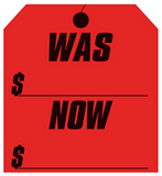 Was/Now Windshield Price Stickers