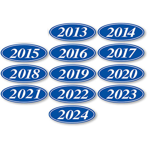 Number Year Sticker Oval Year Windshield Stickers | US Auto Supplies | US AUTO SUPPLIES