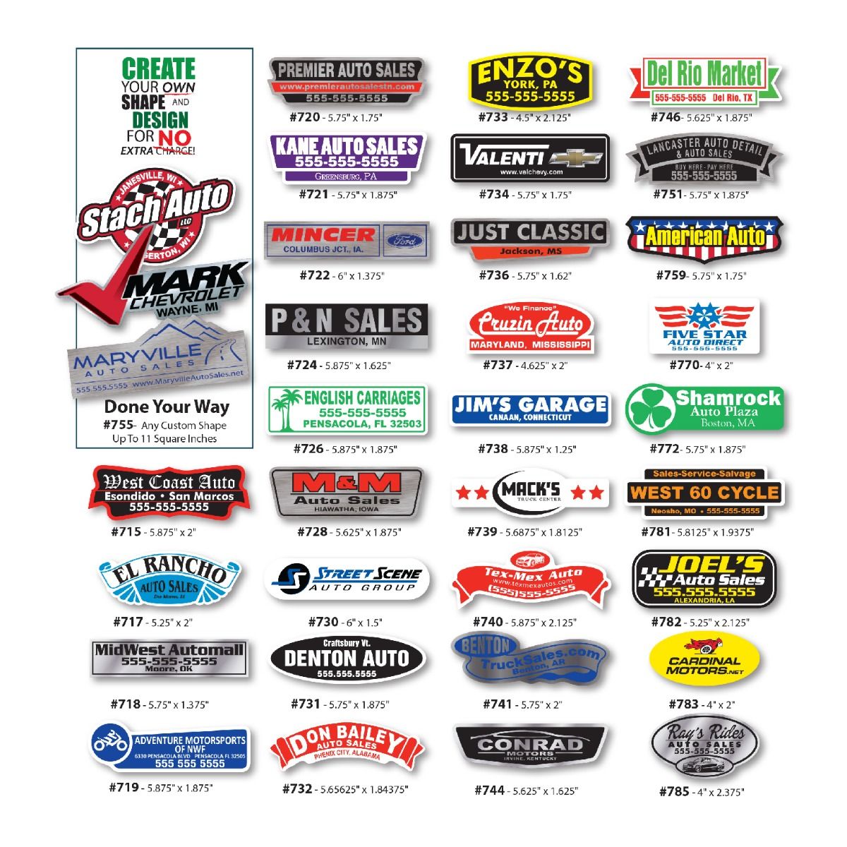 Car Yard Price Stickers From US Auto Supplies
