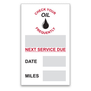 Oil Change Static Cling Stickers | US Auto Supplies