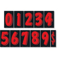 Vinyl Number & for Sale Decals 13 Dozen Car Lot Windshield Pricing Stickers  (Red/Yellow for Sale 2)