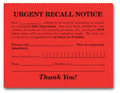 Urgent Recall Notice Cards | US Auto Supplies