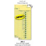 Time Clock Cards (250/Pack)