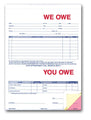 We Owe You Owe Forms - US Auto Supplies
