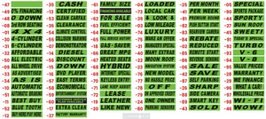 Car Dealer Windshield Slogan Stickers  | US Auto Supplies