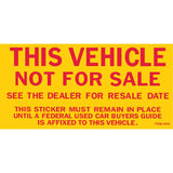 Not For Sale Stickers - US Auto Supplies