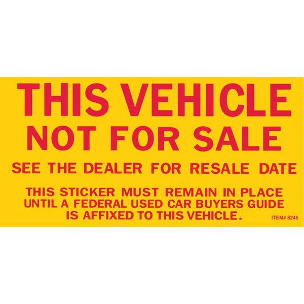 Not For Sale Stickers From US Auto Supplies | US AUTO SUPPLIES display picture 1