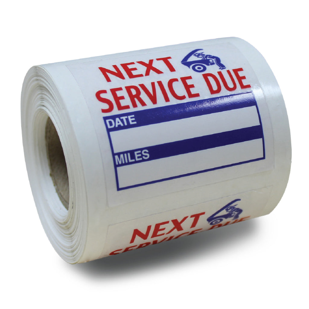 Engine Service Sticker Service Reminder Stickers | Oil Change & Maintenance Reminder Labels ...