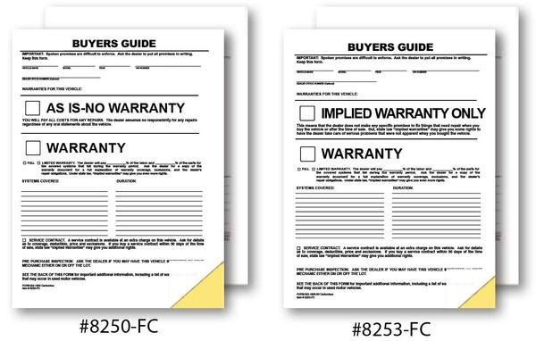 Used Car Buyer Guide Form | US Auto Supplies | US AUTO SUPPLIES