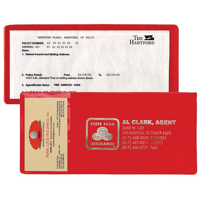 insurance card sleeve Custom Holder Royal Blue #12 Standard is on opaque side (as shown) Standard Vinyl Colors Vinyl Insurance Card Holders |