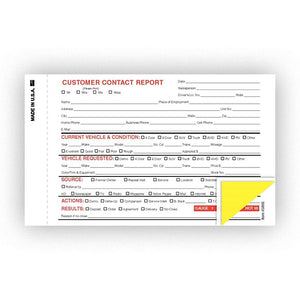 Dealers Supply I Customer Contact Cards Report
