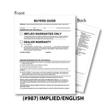 Outside Window Buyers Guide Forms | US Auto Supplies