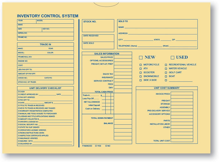 Deal Jacket Checklist.pdf Deal Jackets for Motorcycle, RV, Boat & Equipment Dealers | US AUTO ...