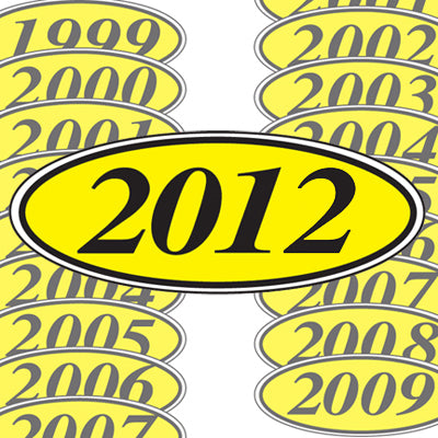 Car Year Stickers In Black And Yellow | US Auto Supplies