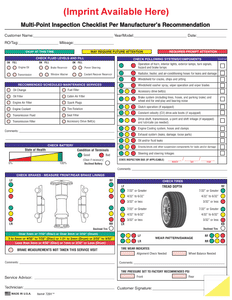 Multi Point Inspection Checklist Forms - US Auto Supplies