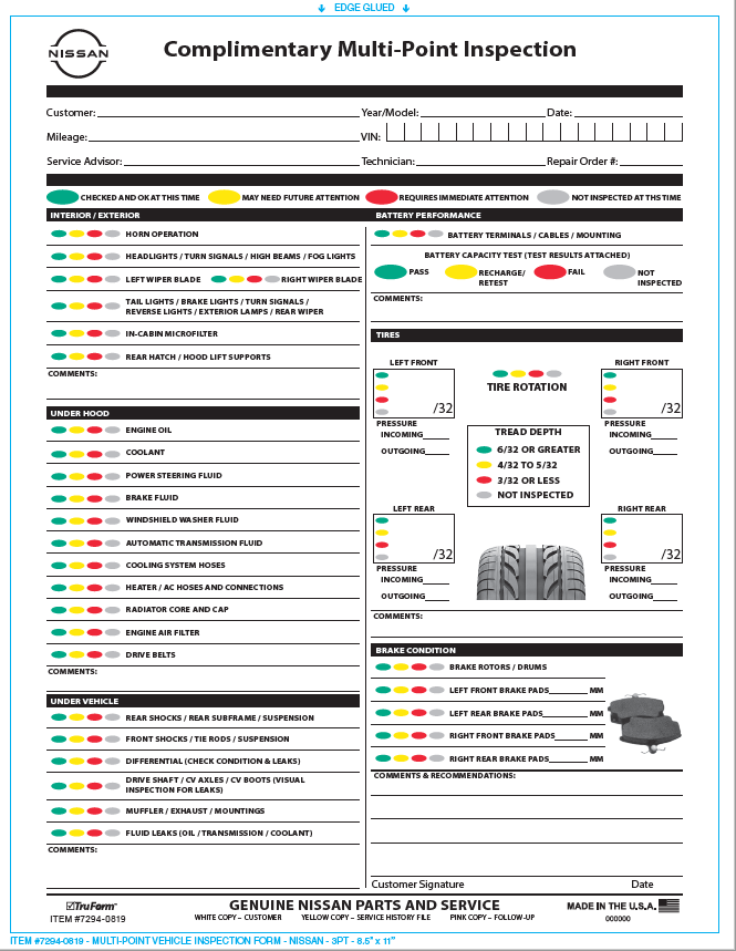 nissan-multi-point-inspection-form-us-auto-supplies-us-auto-supplies for Free Printable Multi Point Vehicle Inspection Form Pdf Nissan Multi Point Inspection Form | US Auto Supplies | US AUTO SUPPLIES for Free Printable Multi Point Vehicle Inspection Form Pdf