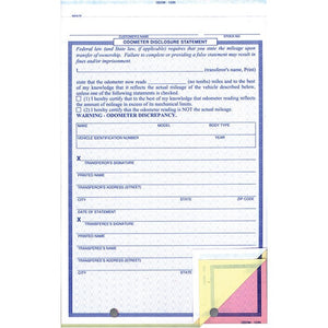 Odometer Disclosure Statement Form ODOM-103-N 