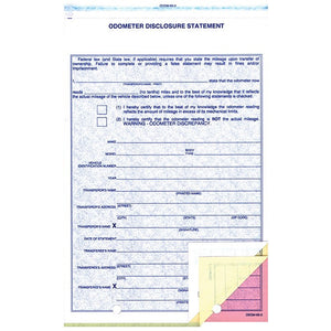  Odometer Disclosure Statement Form ODOM-65-3 | US Auto Supplies